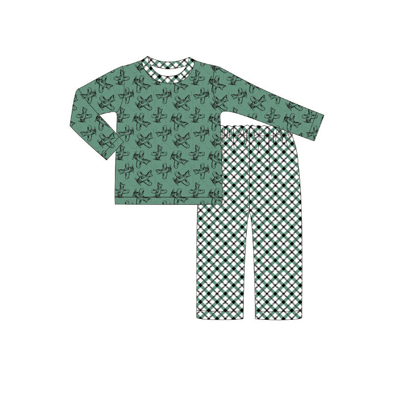 pre order plane pattern boy pants set