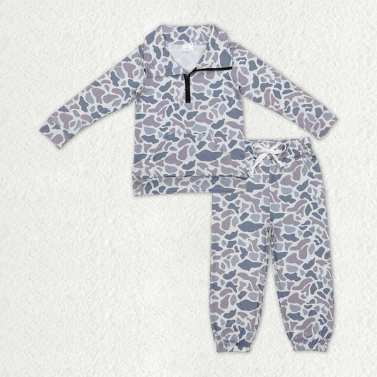 zip camo hoodie jogger set fall boy outfit kids clothing