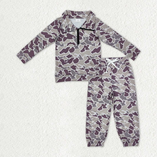 zip camo hoodie jogger set fall boy outfit kids clothing