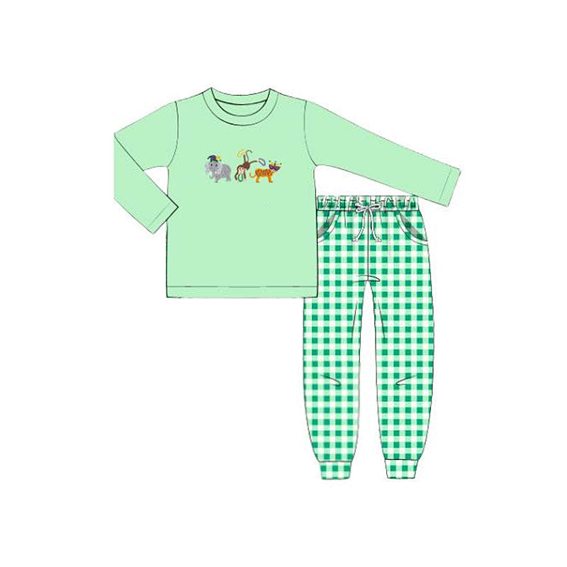 pre order mardi gras zoo animal boy jogger set