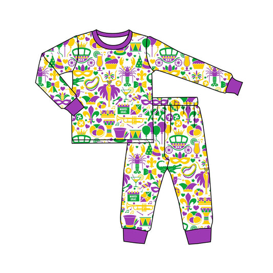 pre order mardi gras kids pajamas