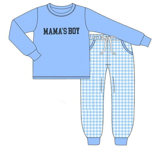 pre order mama's boy blue outfit