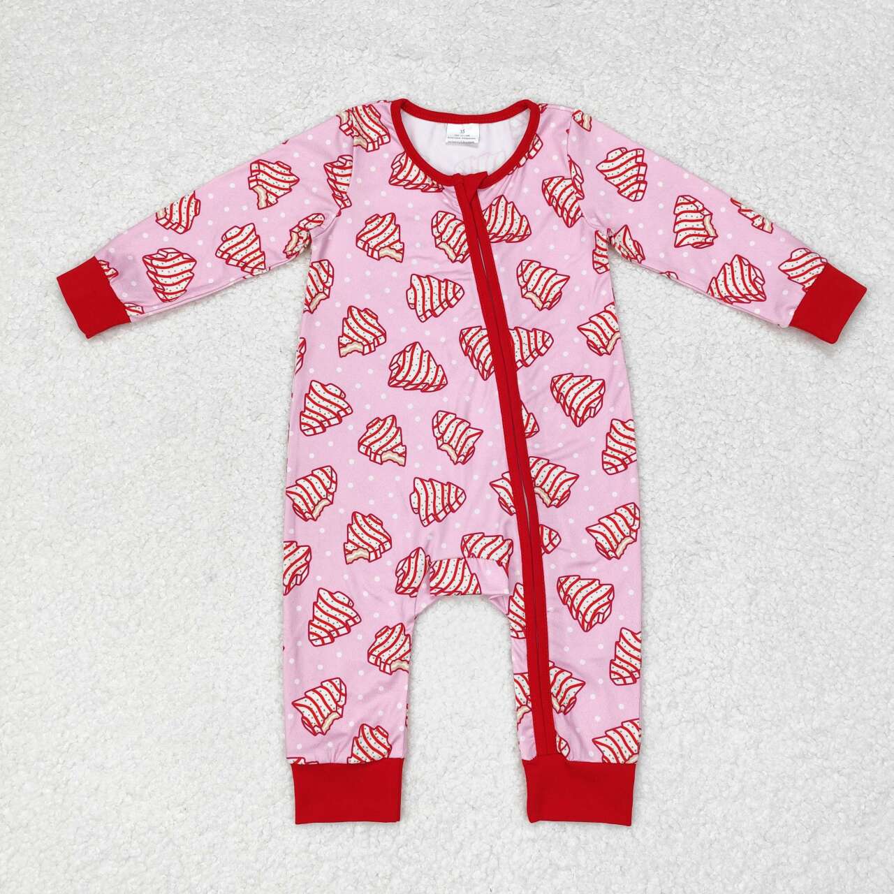 Pink Christmas cake PJs sleeper