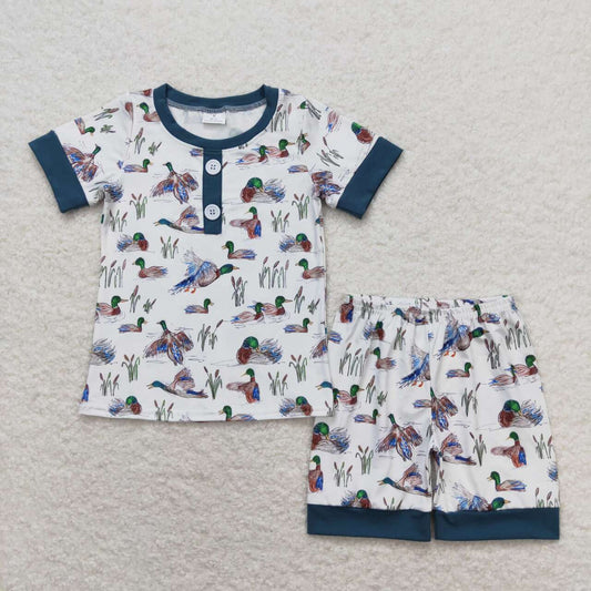 duck print boy summer pajama