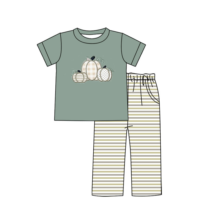 pre order  baby boy pumpkin outfit