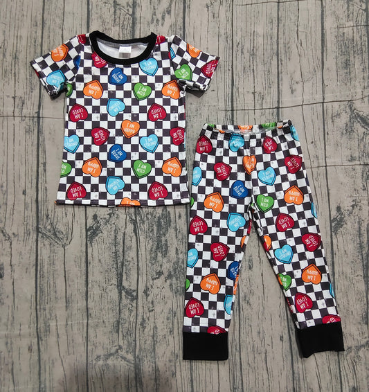 pre order valentine's day checkered candy pajama
