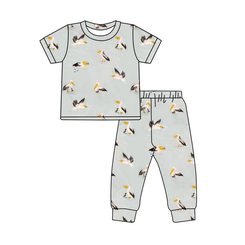 pre order short sleeve duck print pajama set boy