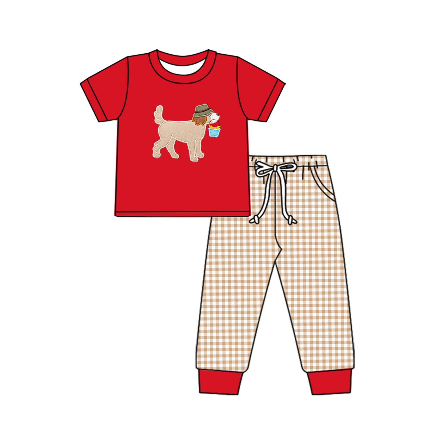 pre order baby boy dog pants set