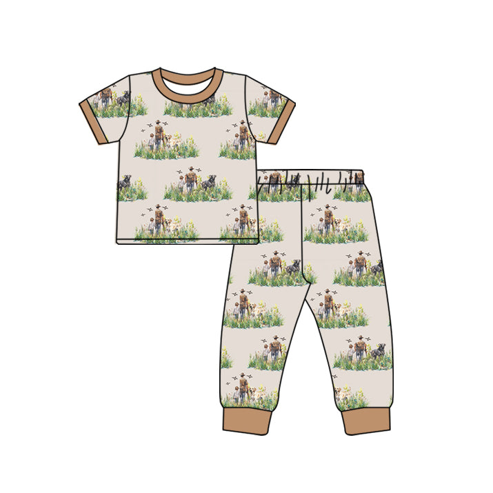 pre order baby boy short sleeve hunting pajama set