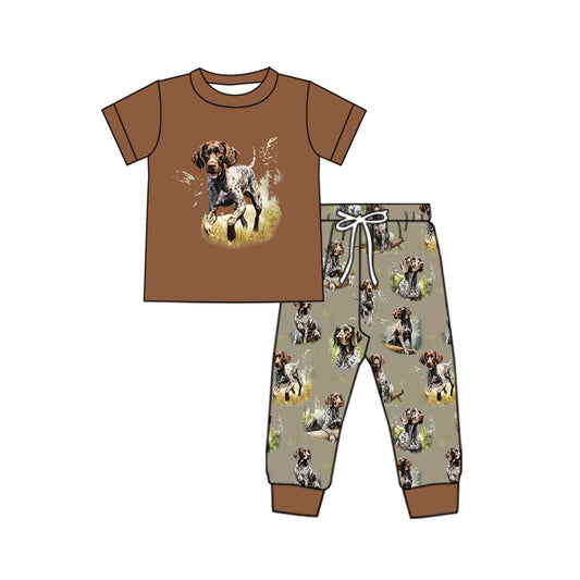 pre order boy hunter dog pants set