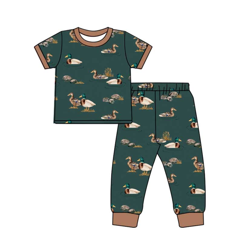 pre order baby boy duck print two piece loungewear set