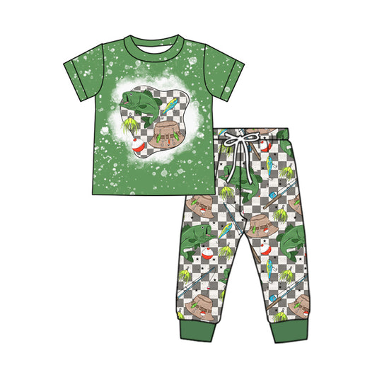 pre order boys short sleeve gone fishing pants set