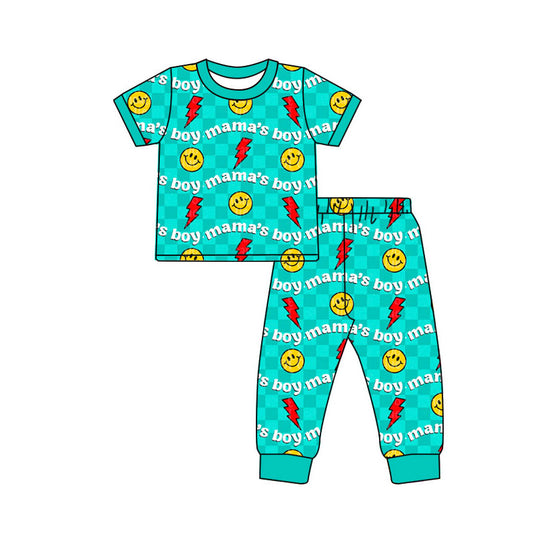 pre order short sleeve mama's boy two pieces baby boy pajama