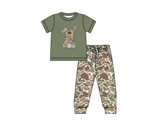 pre order camo bunny bell bottom set easter boy outfit