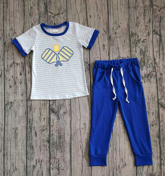 pre order tennis jogger set boys outfit (do embroidery)