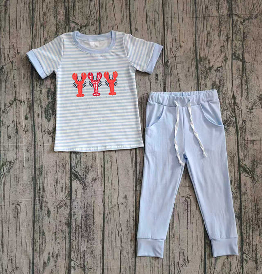 pre order crawfish jogger set boys outfit (do embroidery)