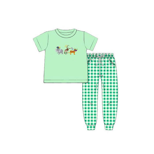 pre order mardi gras zoo animal boy jogger set