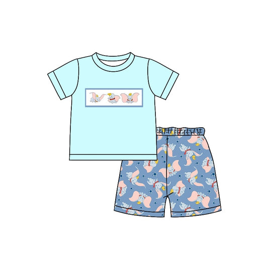 pre order  baby boy summer clothing elephant shorts set