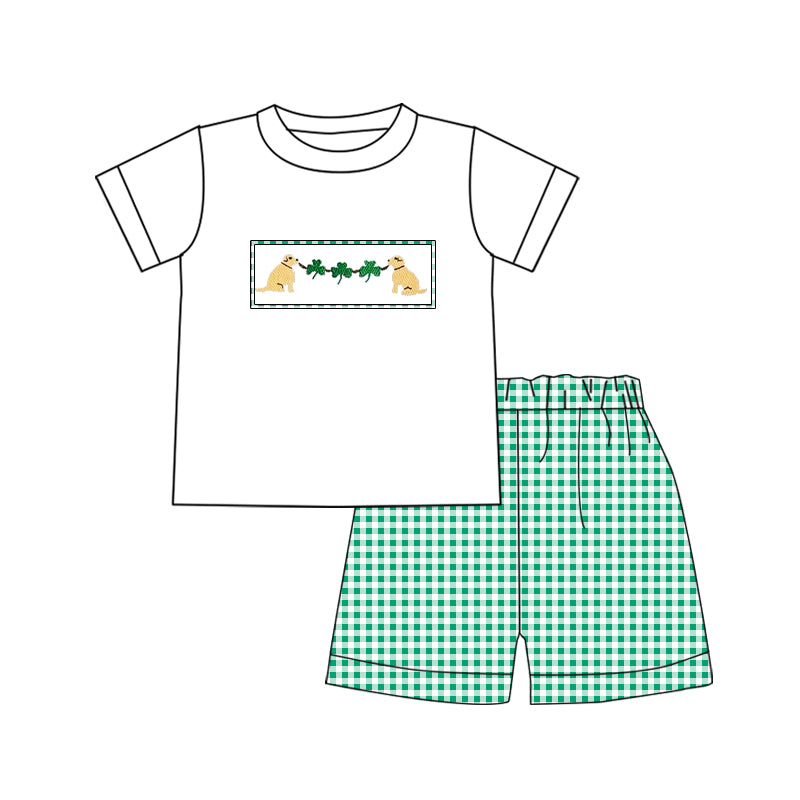 pre order st patrick dog boy shorts set