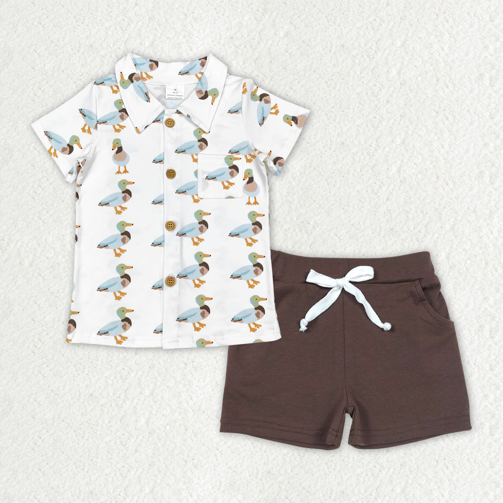 little boy duck shorts set