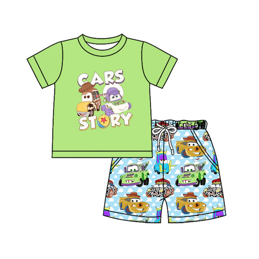 pre order cars story boys shorts set