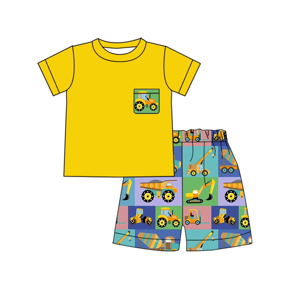pre order constructions summer boy shorts set