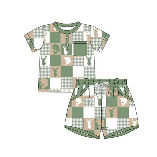 pre order hunting boy shorts set