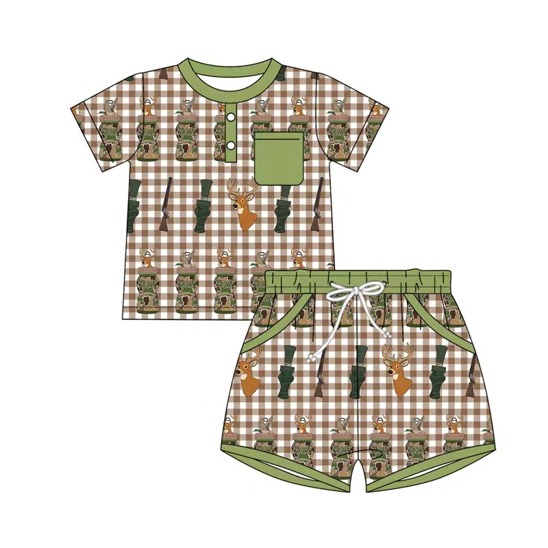 pre order hunting boy shorts set
