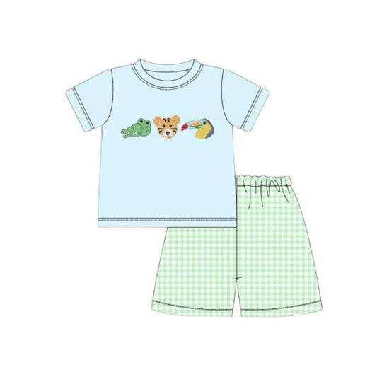 pre order zoo animal boy shorts set