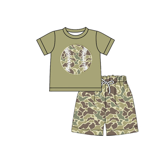 pre order camo baseball shorts set