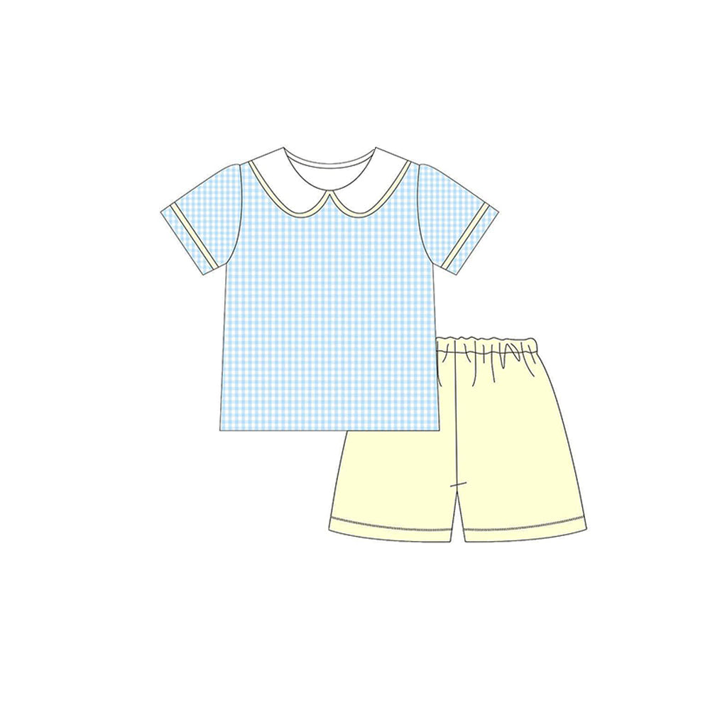 pre order gingham shorts set