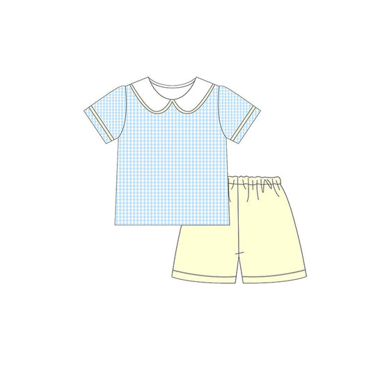 pre order gingham shorts set