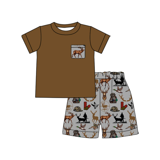 pre order gone hunting shorts set