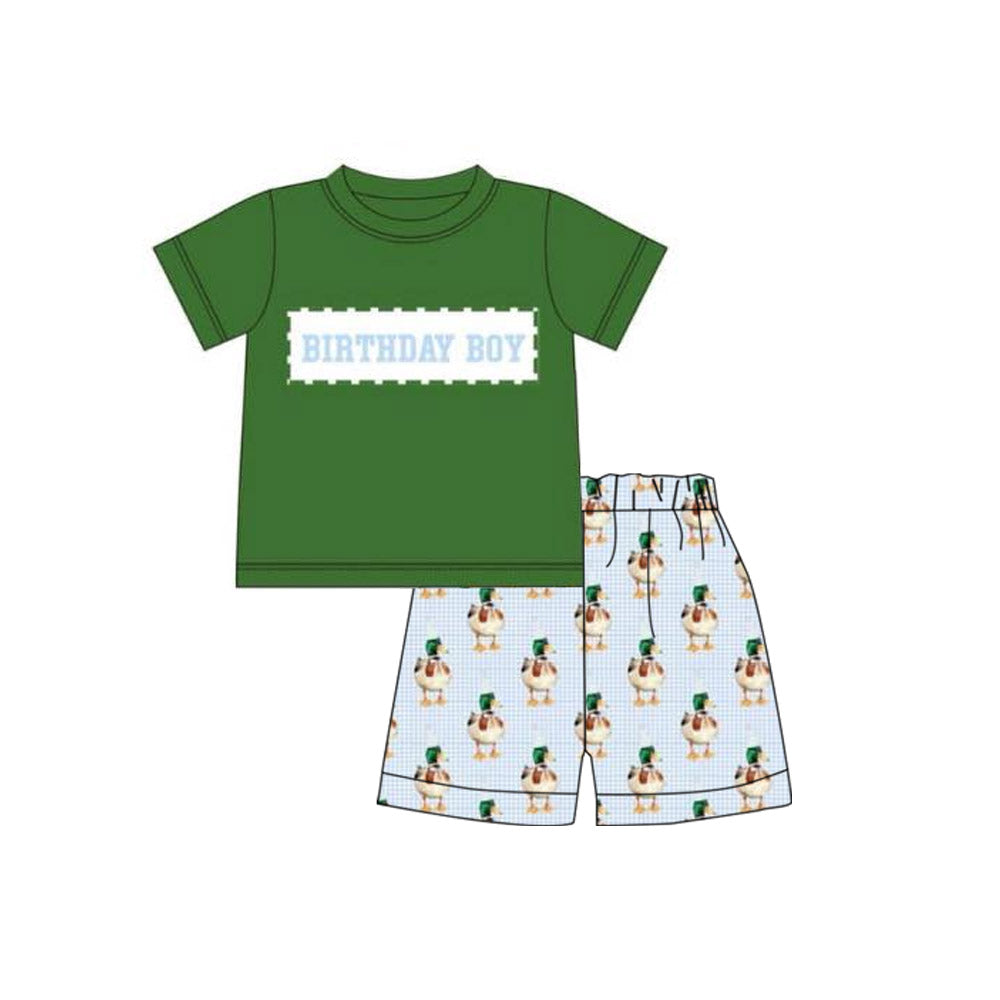 pre order birthday boy goose shorts set