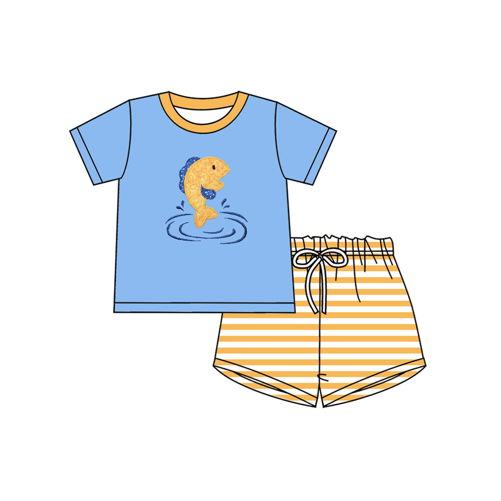 pre order fish shorts set