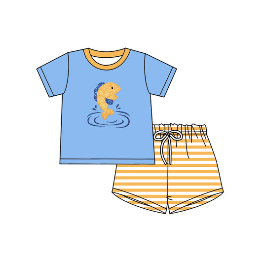 pre order fish shorts set