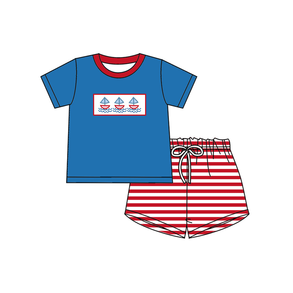 pre order sailboat shorts set