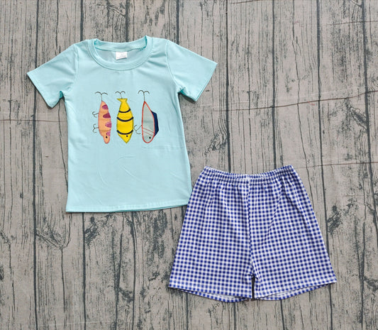 pre order fish hook shorts set (do embroidery)