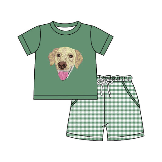 pre order dog pattern boy shorts set