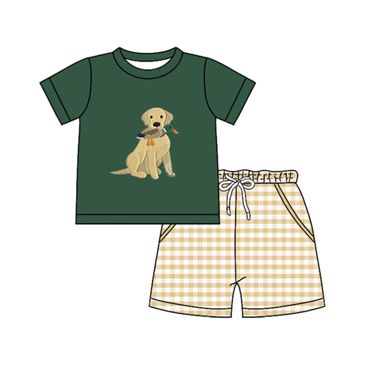 pre order hunting dog pattern boy shorts set