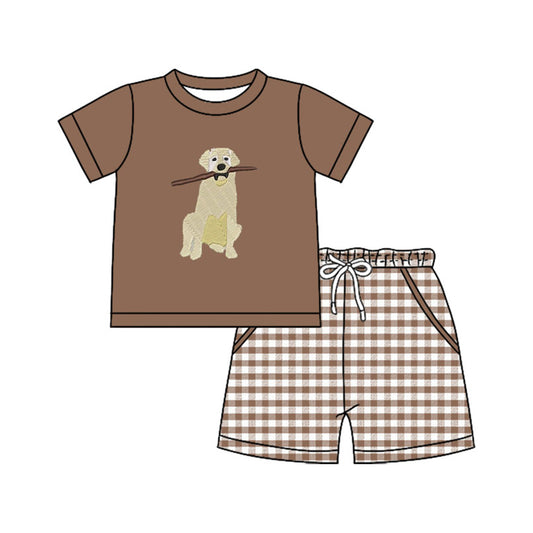 pre order hunting dog pattern boy shorts set