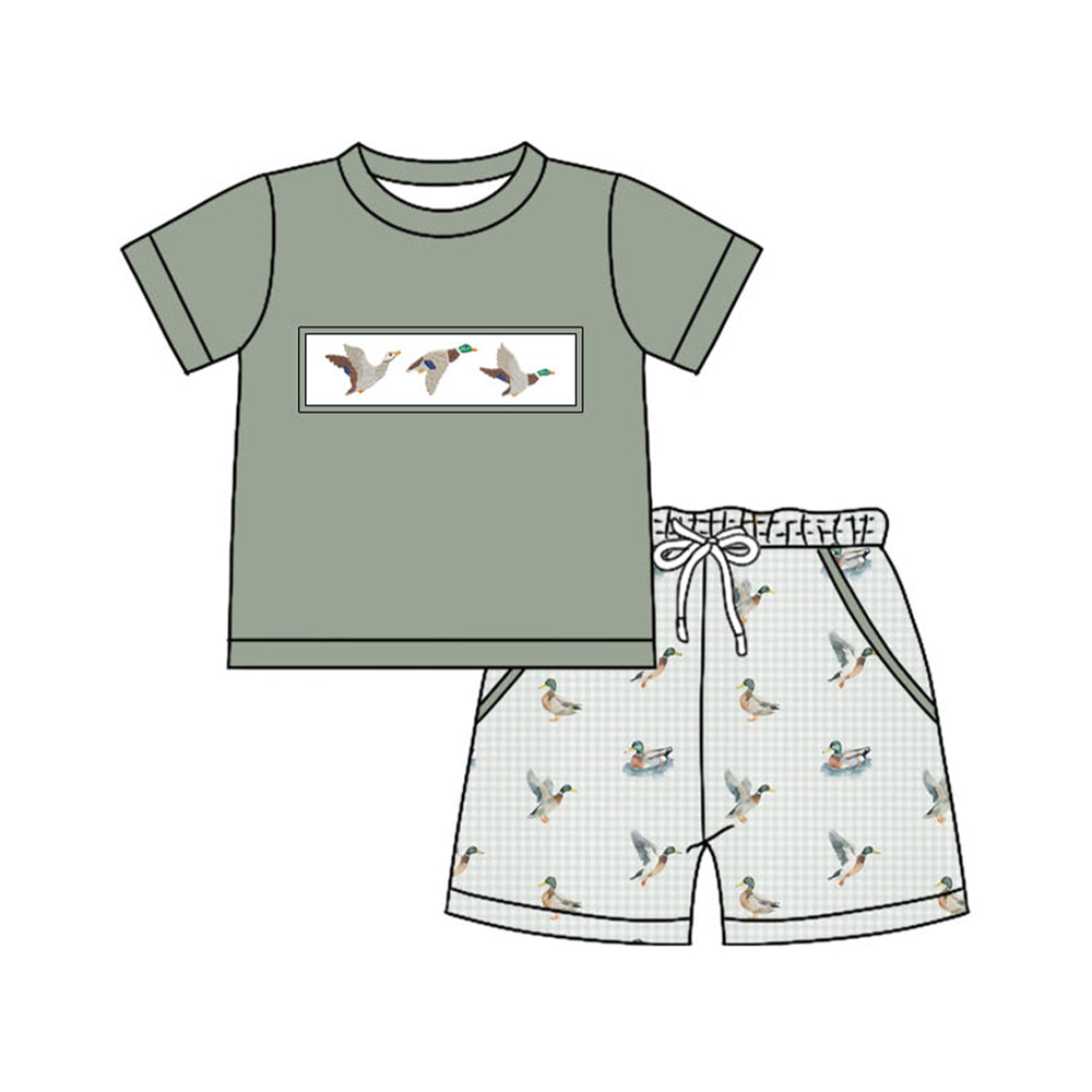 pre order hunting duck pattern boy shorts set