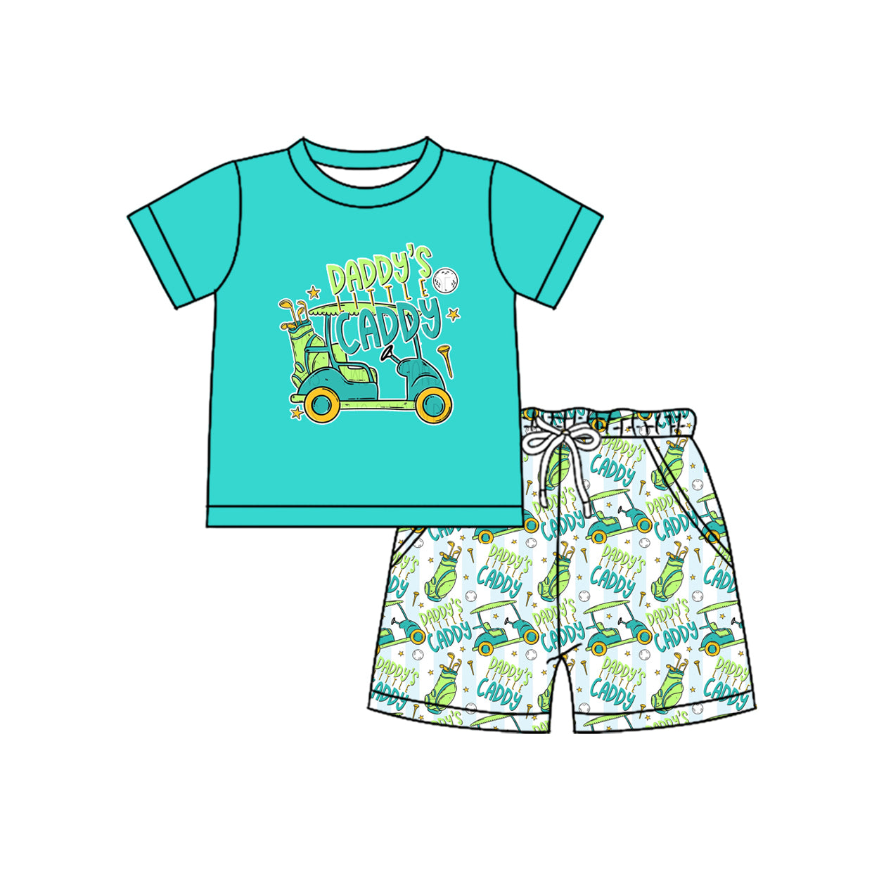 pre order daddy's caddy boy shorts set