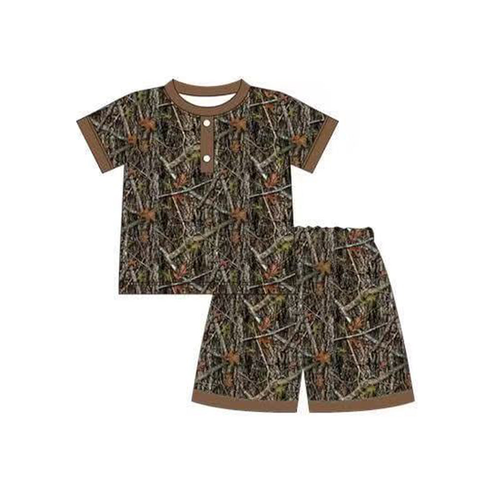 pre order boy camo shorts set