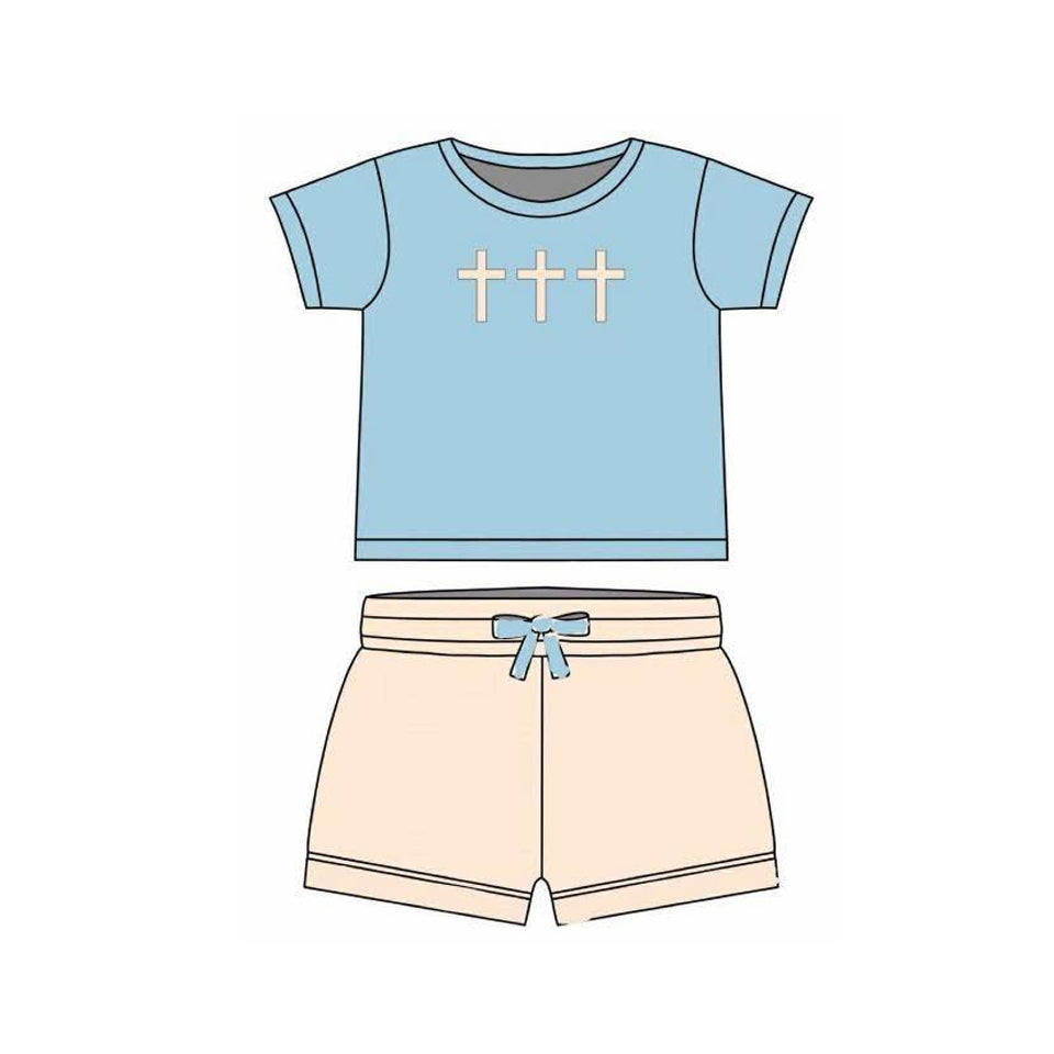 pre order jesus cross boy shorts set