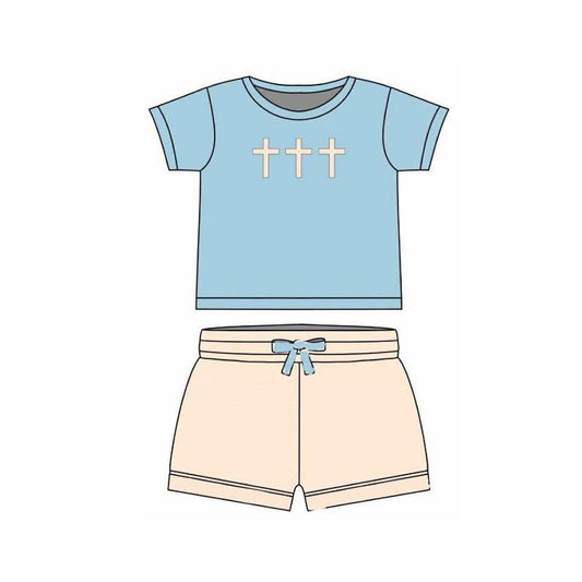 pre order jesus cross boy shorts set
