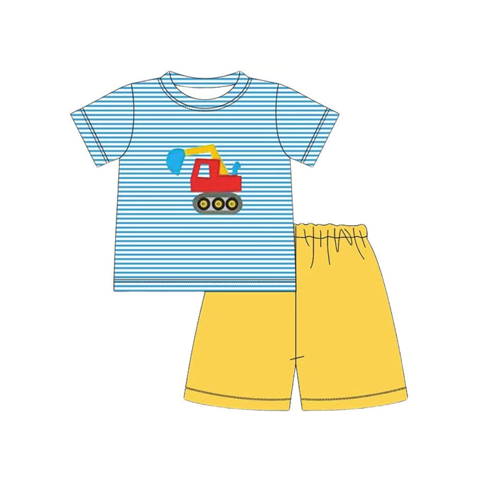 pre order excavator boy shorts set