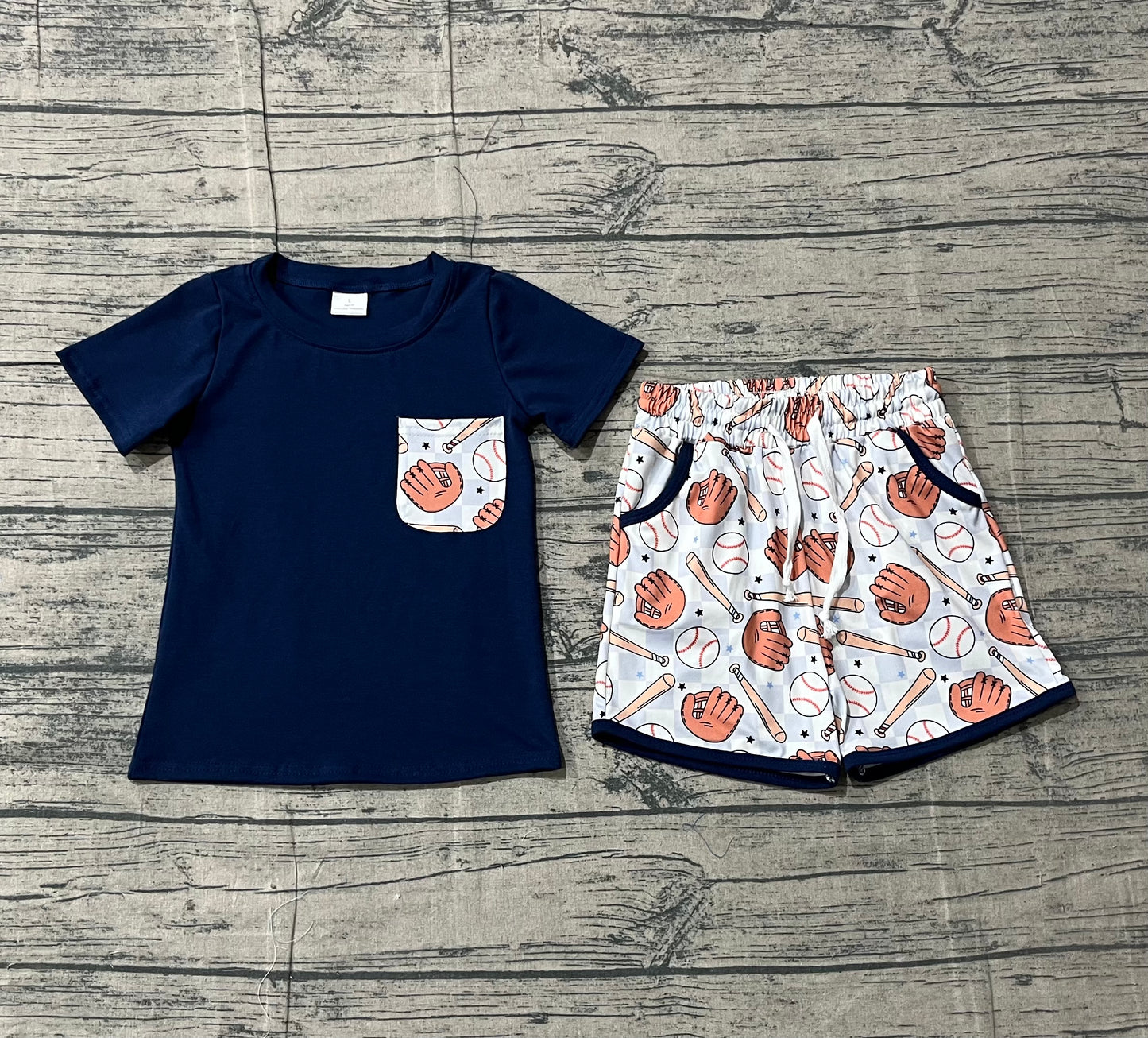 pre order baseball boy shorts set