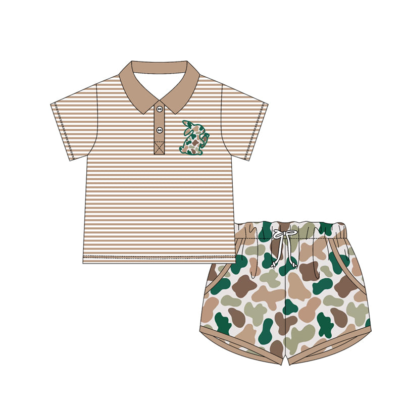 pre order camo rabbit polo shorts set