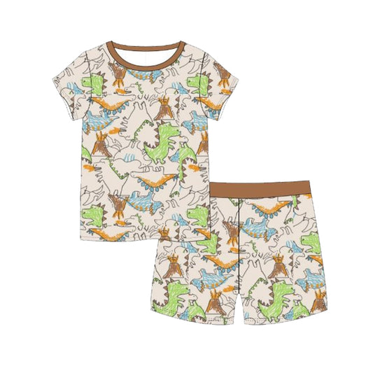 pre order dinosaur baby boy shorts set
